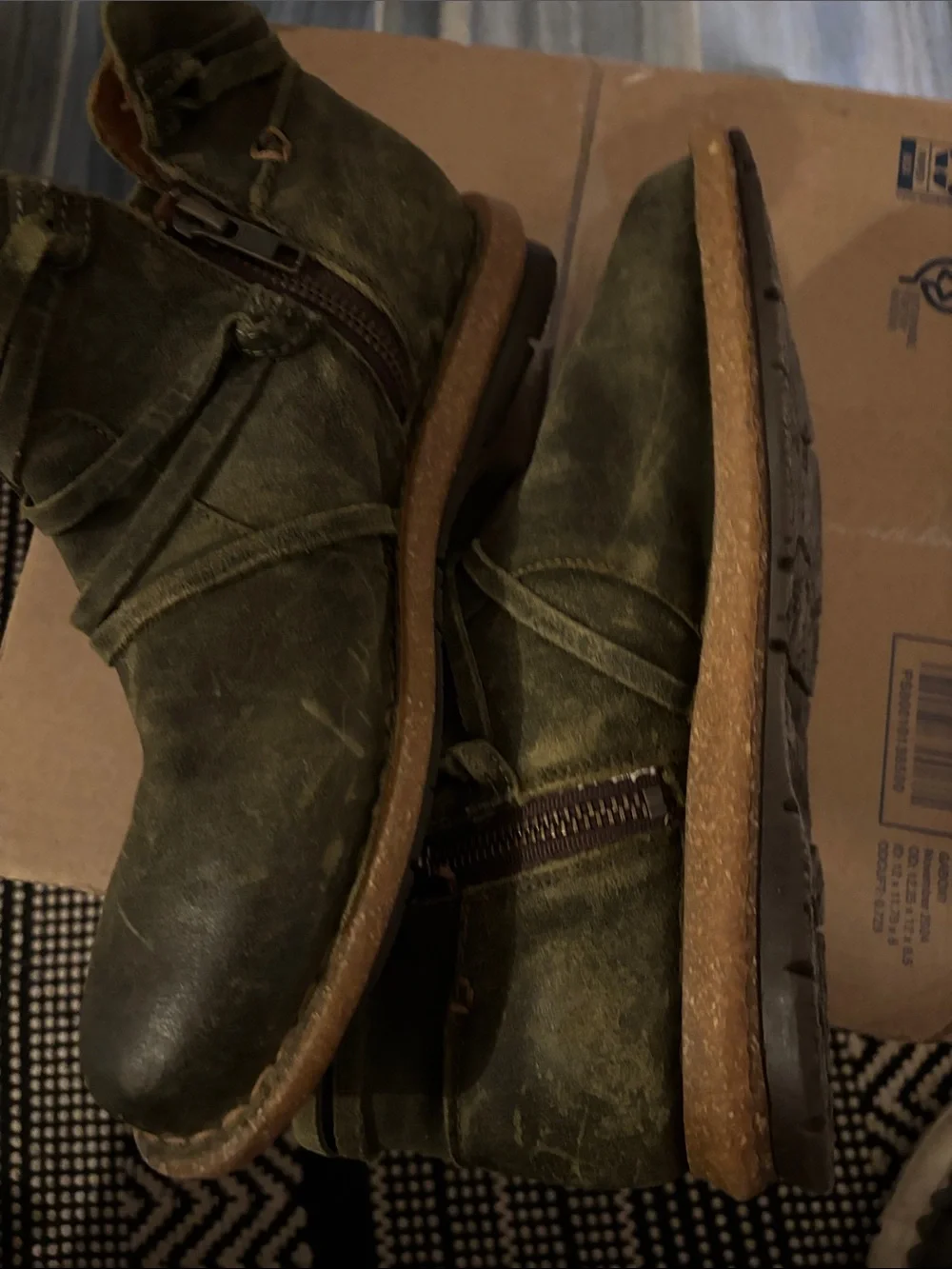 Women's Olive Green Ankle Boots